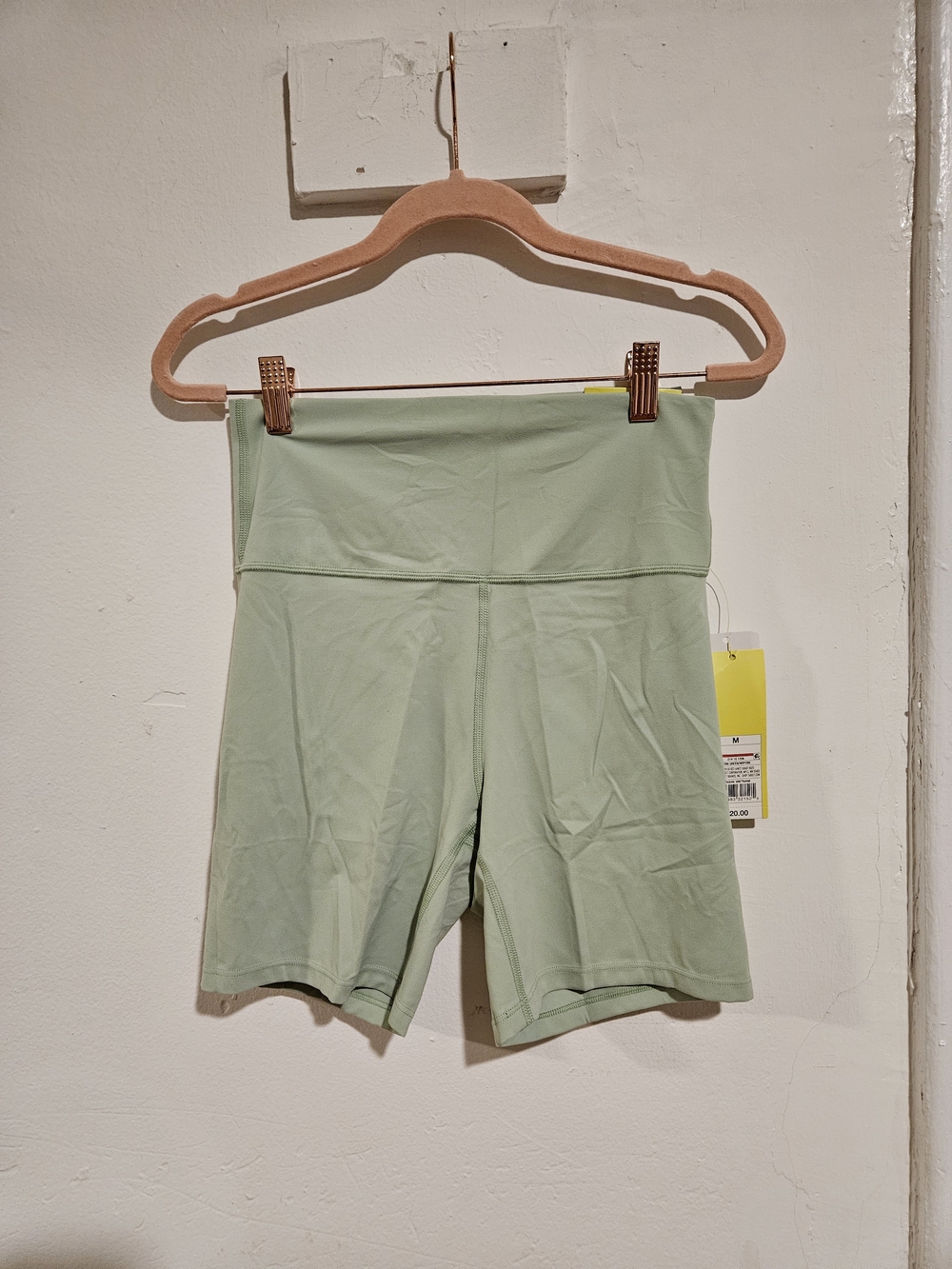 High-Waist Sage Green Women's Active Bike Shorts